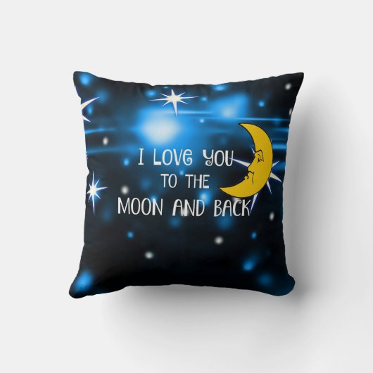 月と後ろ – 星空 クッション (裏面)