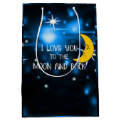 月と後ろ – 星空 ミディアムペーパーバッグ (正面)