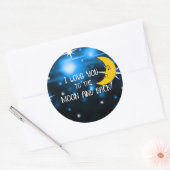 月と後ろ – 星空 ラウンドシール (封筒)