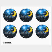 月と後ろ – 星空 ラウンドシール (シート)