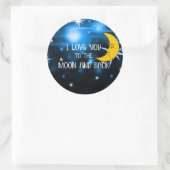 月と後ろ – 星空 ラウンドシール (バッグ)