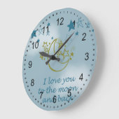 月と後 ラージ壁時計 (傾斜)