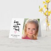 月と後 | 母の日の写真グリーティングカード カード (黄色い花)