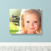 月と後 | Mother's Day Photo Canvas キャンバスプリント (インサイチュ (ウッドフロア))