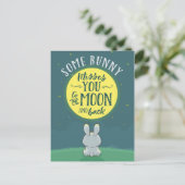 月と恋しく思後ろにバニー ポストカード (スタンド正面)