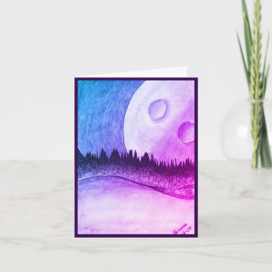 月と惑星 – 人形、空白の招待状 招待状 (正面)