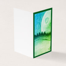 月と惑星 – 緑