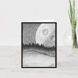 月と惑星 – 黒 招待状