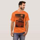 「月と惑星T-Shのスタイルで宇宙を探索する Tシャツ (正面フル)