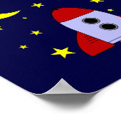 月と愛の壁画 ポスター (角)