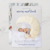 月と愛をあなたに ベイビー発表 招待状 (正面/裏面)