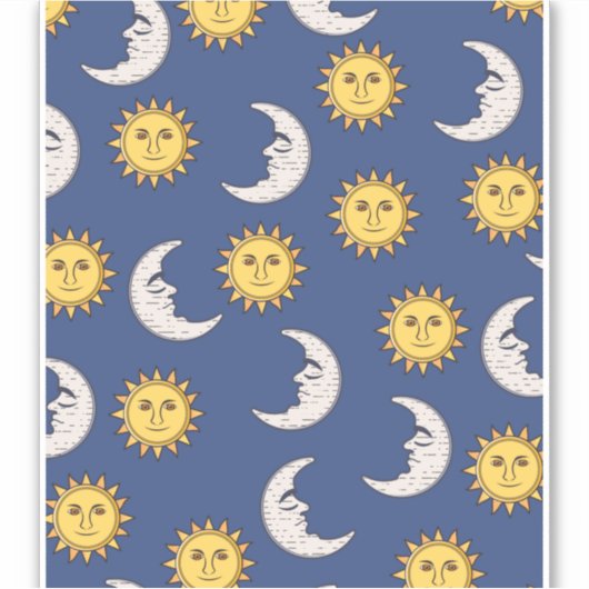 月と日 シール (正面)