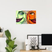 月と日 ポスター (ホームオフィス)