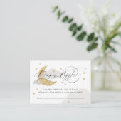 月と星おむつラッフルベビーシャワー エンクロージャーカード (スタンド正面)