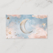 月と星おむつラッフルベビーシャワー エンクロージャーカード (裏面)