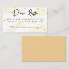 月と星おむつラッフル エンクロージャーカード