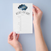 月と星が赤ちゃんシャワーアドバイスカードを希望 チラシ (ハンドル)