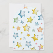 月と星それが男の子の赤ちゃんのシャワー招待状 招待状 (裏面)