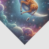 月と星で眠る天体の赤ちゃんキリン 薄葉紙 (詳細)