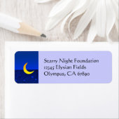 月と星のカスタム戻りラベル ラベル (インサイチュ)