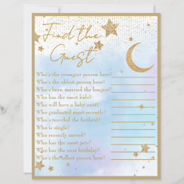月と星のゲストベビーシャワーゲームを見つける