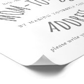 月と星のシャワー住所:封筒の看板 ポスター (角)