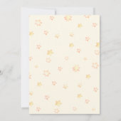 月と星のジェンダー ニュートラル ベビーシャワー 招待状 (裏面)