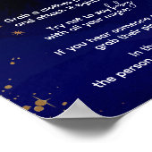 月と星のテーマshhhベビーと言わない ポスター (角)