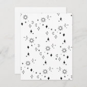 月と星のノートカード ノートカード (正面/裏面)