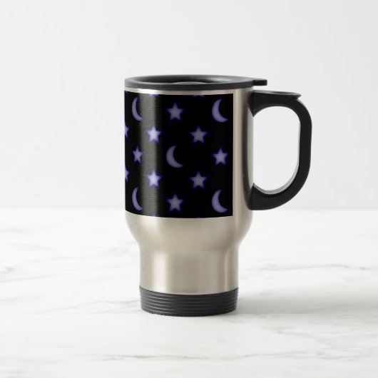 月と星のパターン トラベルマグ (右)