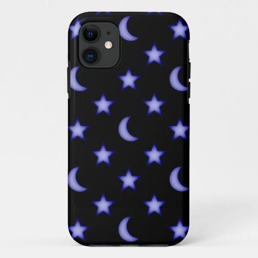 月と星のパターン Case-Mate iPhoneケース (裏面)