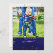 月と星のファーストバースデー招待状 招待状 (裏面)