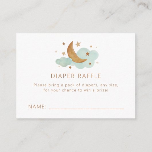 月と星のブックリクエスト/ラッフルエンクロージャカード エンクロージャーカード (裏面)