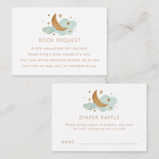 月と星のブックリクエスト/ラッフルエンクロージャカード エンクロージャーカード (正面/裏面)