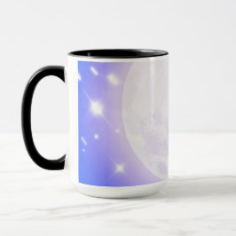 月と星のブルーマグ マグカップ