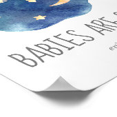 月と星のベビーは楽しむ甘い看板 ポスター (角)