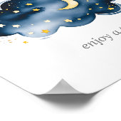 月と星のベビーは楽しむ甘い看板 ポスター (角)