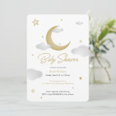 月と星のベビーシャワー招待状 招待状 (スタンド正面)