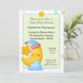 月と星のベビーシャワー招待状 招待状 (スタンド正面)