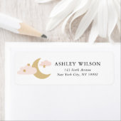 月と星のモダン金ゴールドとピンク ラベル (インサイチュ)