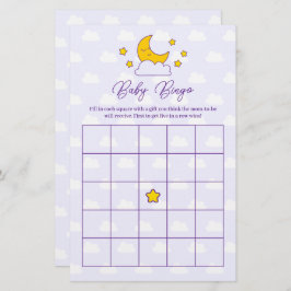 月と星の上で赤ちゃんシャワービンゴゲーム