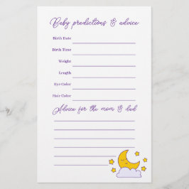 月と星の上で赤ちゃんシャワー推理ゲーム