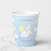 月と星の上で赤ちゃんシャワー 紙コップ (裏面)
