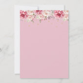 月と星の上の水色の女の子の赤ちゃんシャワー 招待状 (裏面)