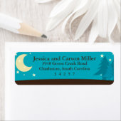 月と星の下でのキャンプ ラベル (インサイチュ)