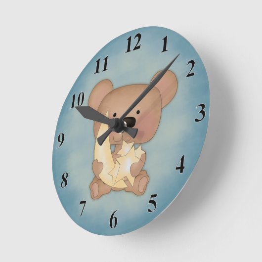 月と星の壁時計 ラウンド壁時計 (傾斜)