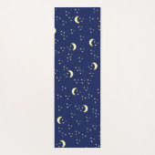 月と星の夜のムーンチャイルドパターン ヨガマット (裏面)
