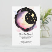 月と星の夢：ベビーガール天空シャワー 招待状 (スタンド正面)