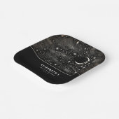 月と星の天の星空の夜 ペーパープレート (傾斜あり)