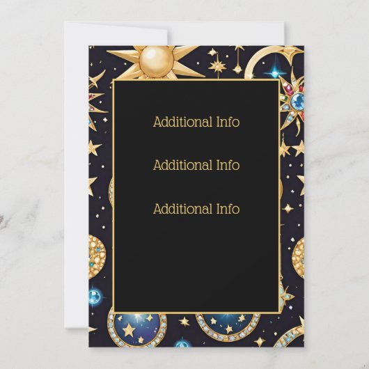 月と星の天体2 招待状 (裏面)